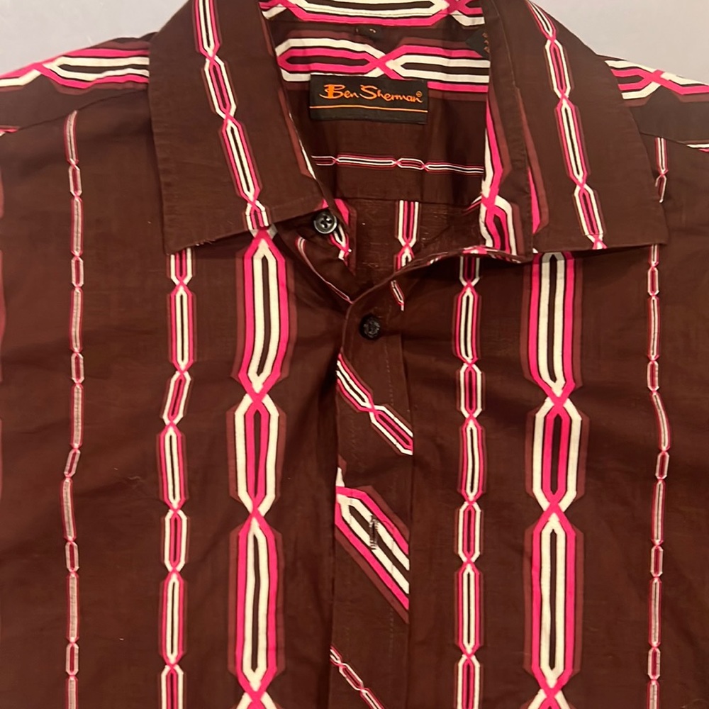 Vintage 70s Ben Sherman medium short sleeve button down cotton perfect